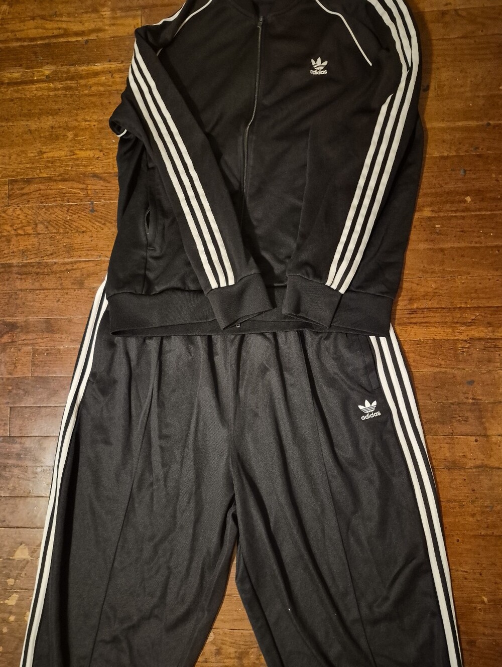 adidas Black & White Mens Sz 2XL Track Jumpsuit